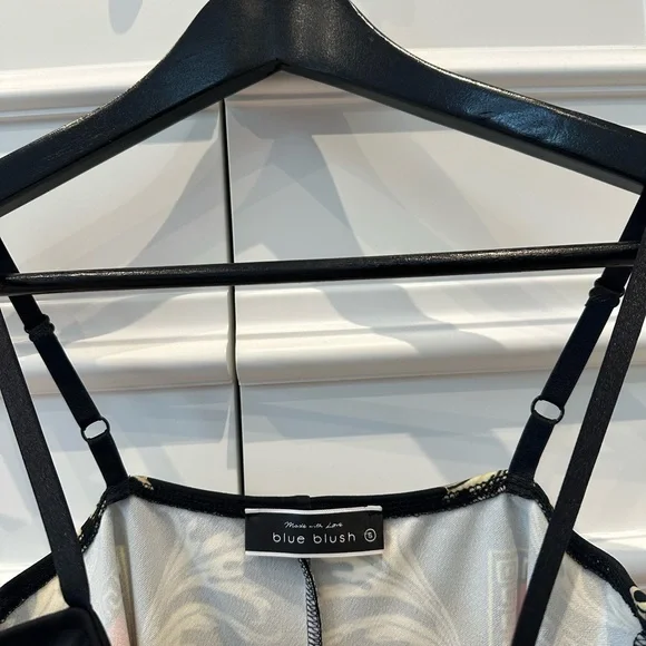 Blue Blush Black and Red Baroque Mini Dress - Picture 2 of 4